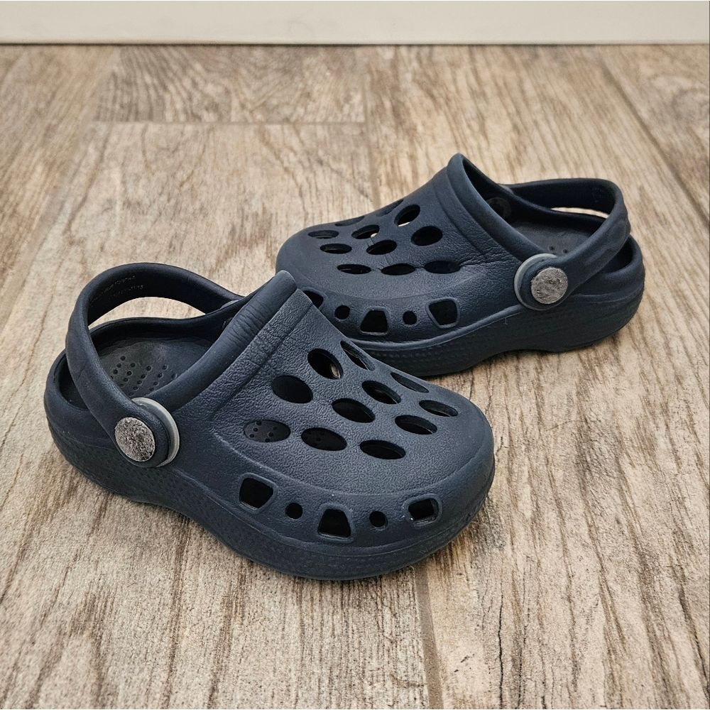 Toddler Kids Classic Clogs Navy Blue Size 4-5